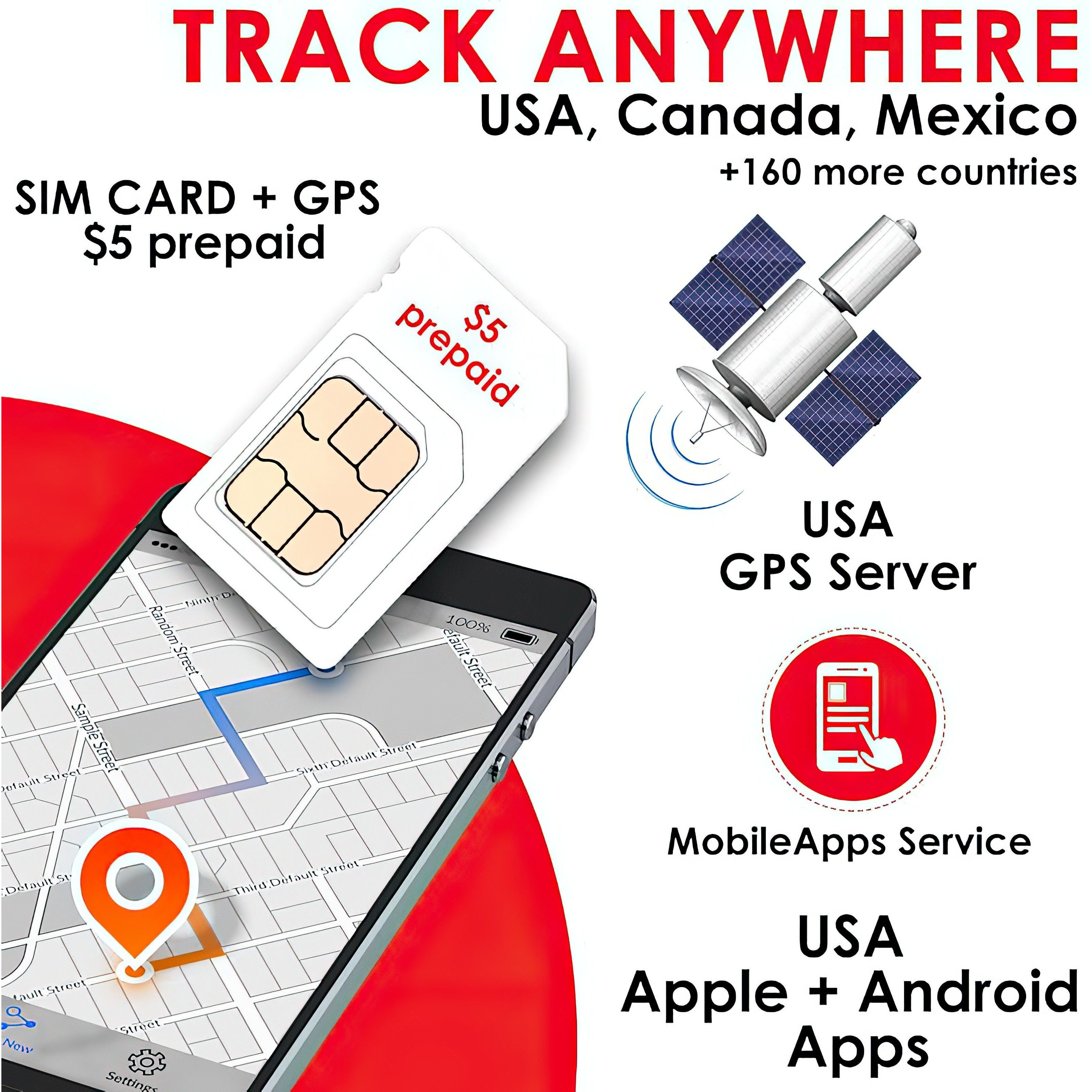 SIM Card for AGENT Brown B Asset Online Tracking Device with Mobile APP
