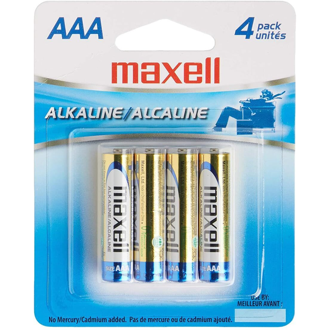 MAXELL 723865 Ready-to-go Long Lasting and Reliable Alkaline AAA Battery ,4 Count (Pack of 1)