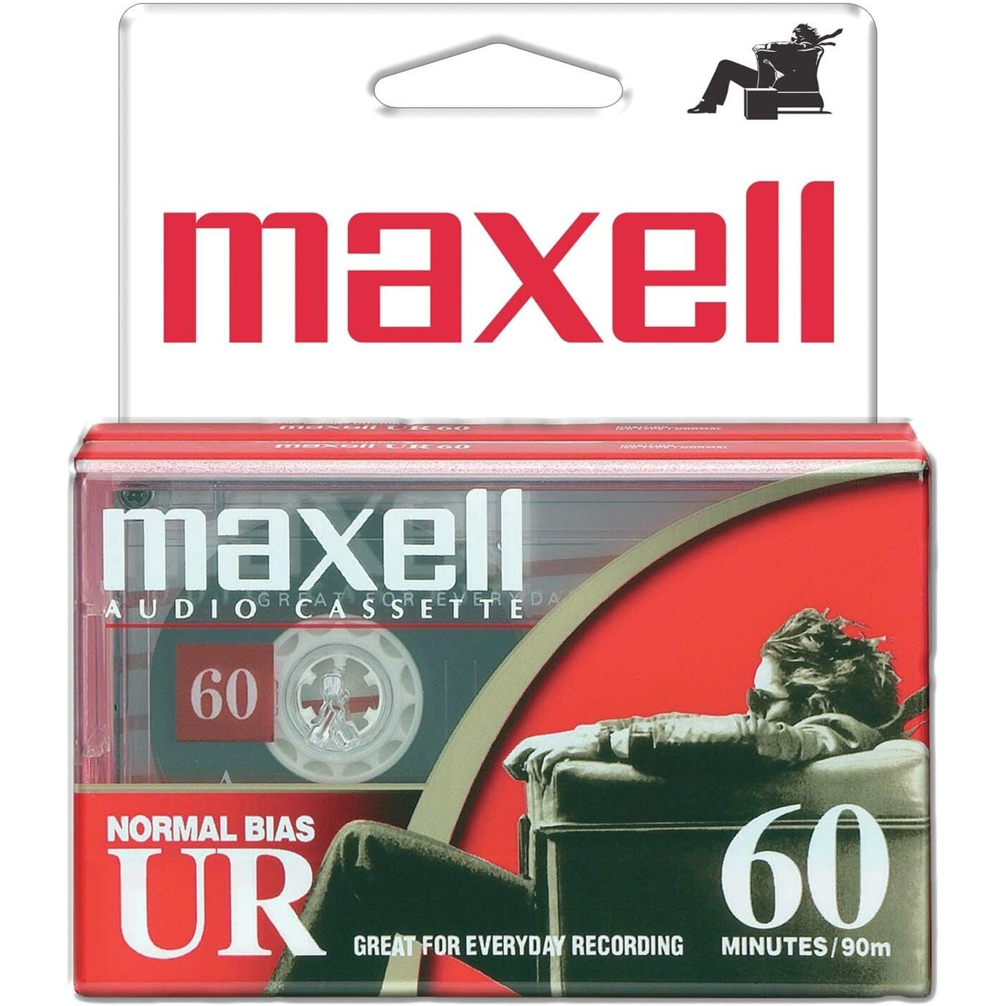 Maxell 109024 60 Minute Storage Capacity Normal Bias Type Flat Packs 2 Pack Cassettes