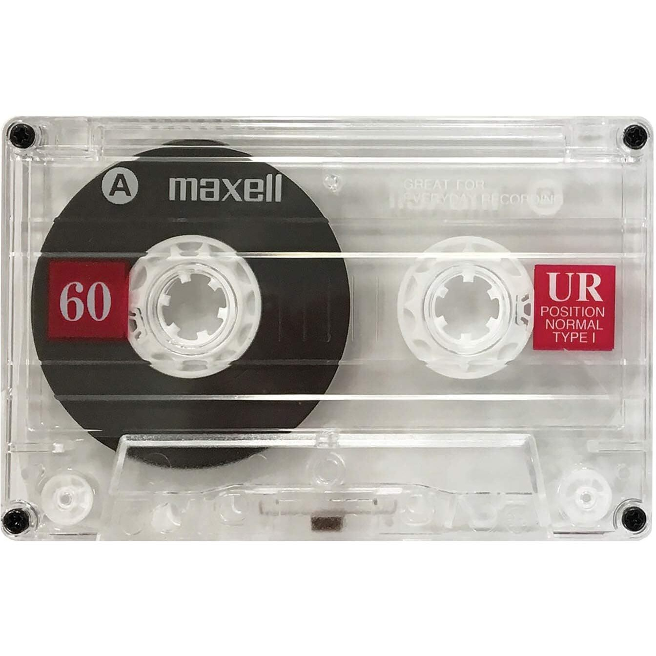 Maxell 109024 60 Minute Storage Capacity Normal Bias Type Flat Packs 2 Pack Cassettes