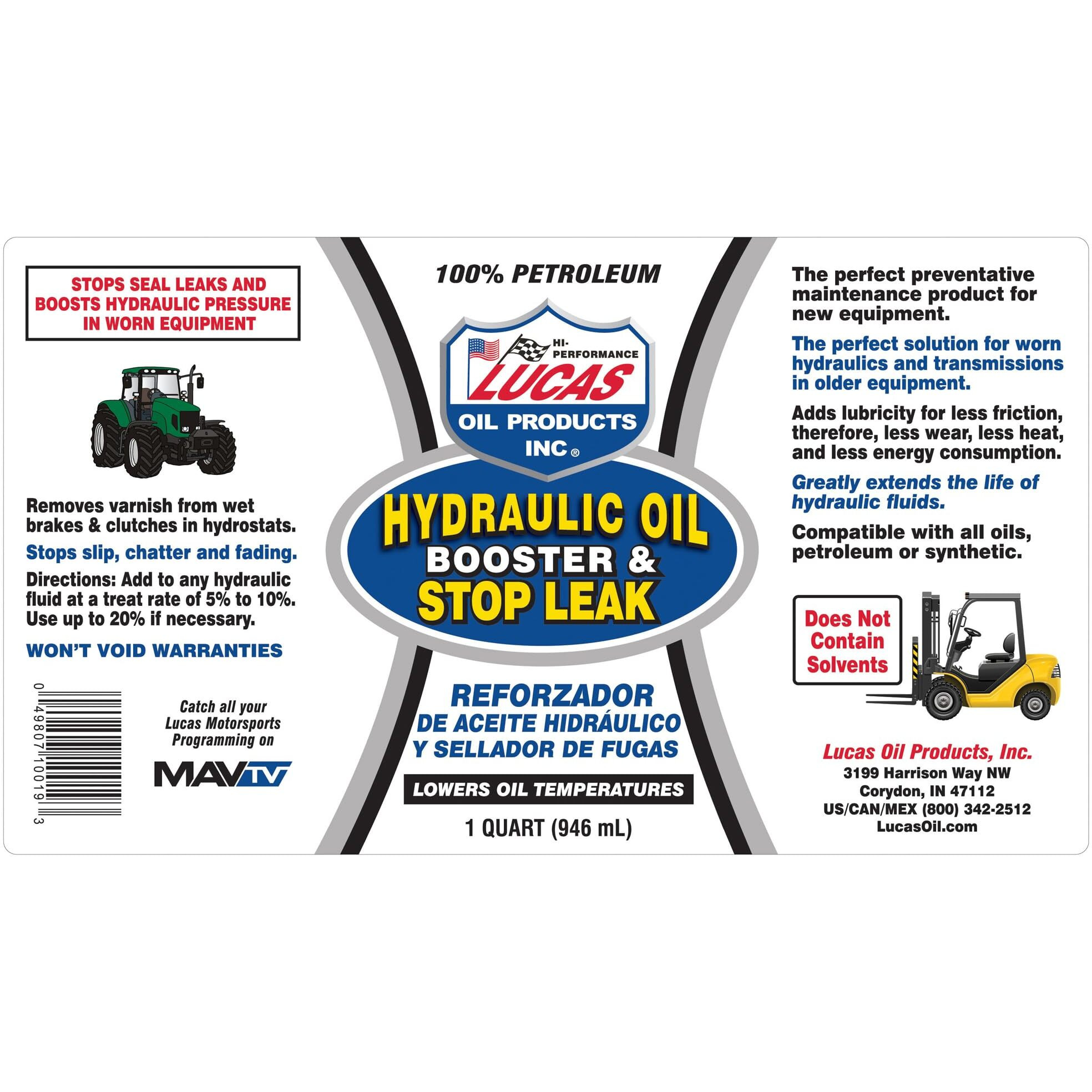 Lucas Oil Hydraulic Oil Booster/Stop Leak 1 Quart