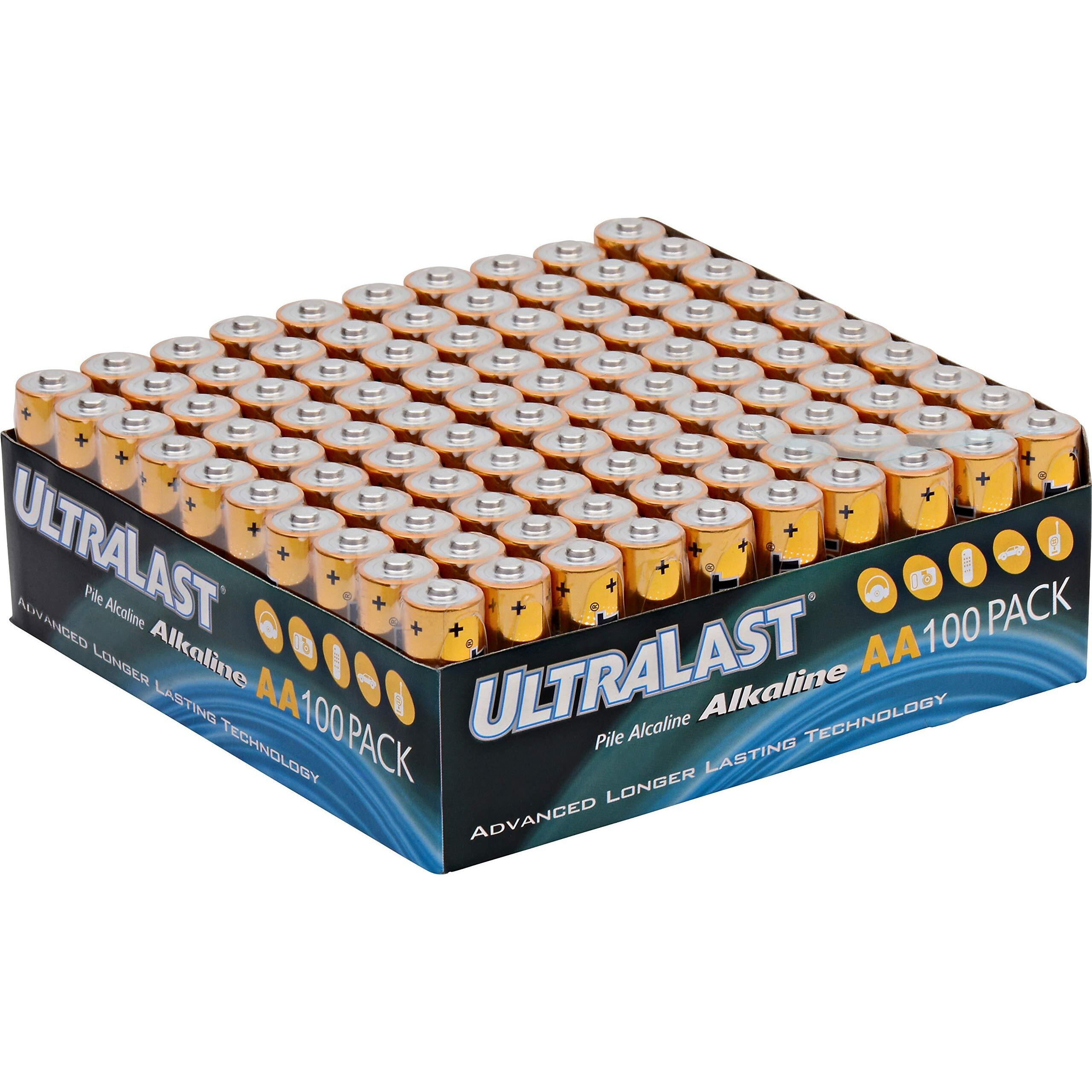 NABC UltraLast ULA100AAB AA Size General Purpose Battery - Alkaline - 1.5V DC General Purpose Battery-100 count