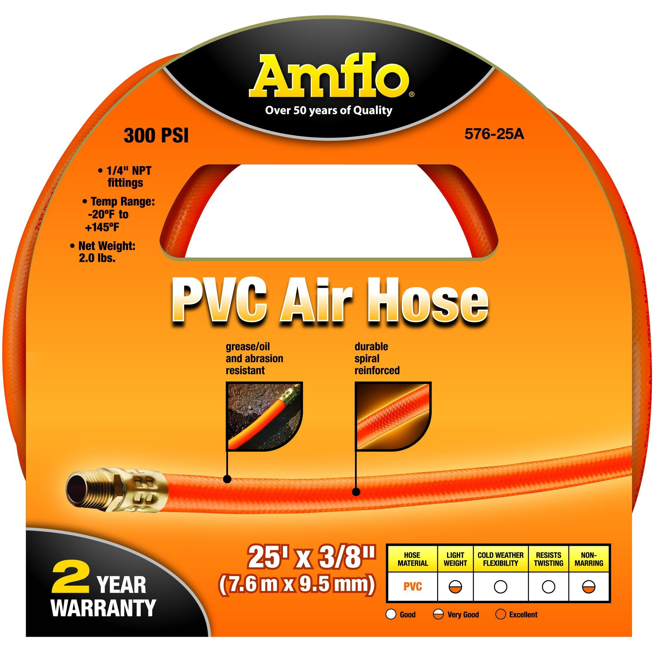 HOSE AIR 3/8&quotX25' ORANGE (Pack of 1)