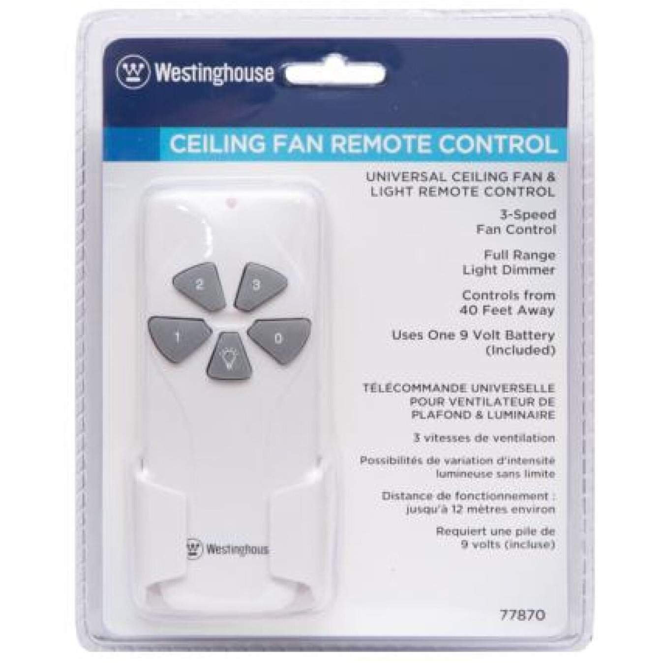 CEILING FAN/LIGHT REMOTE (Pack of 1)