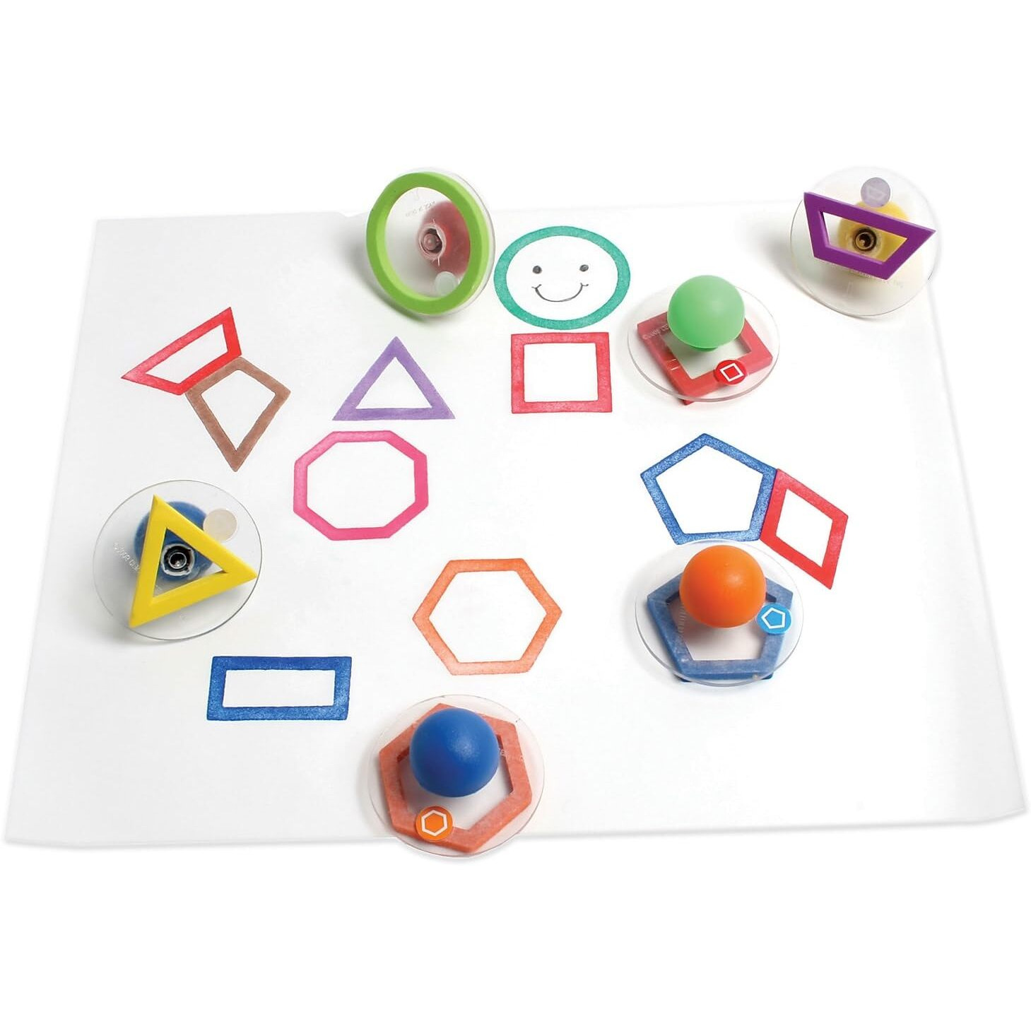 Ready2Learn Giant Geometric Shapes Outlines Stamps, 3 Inches, Set of 10