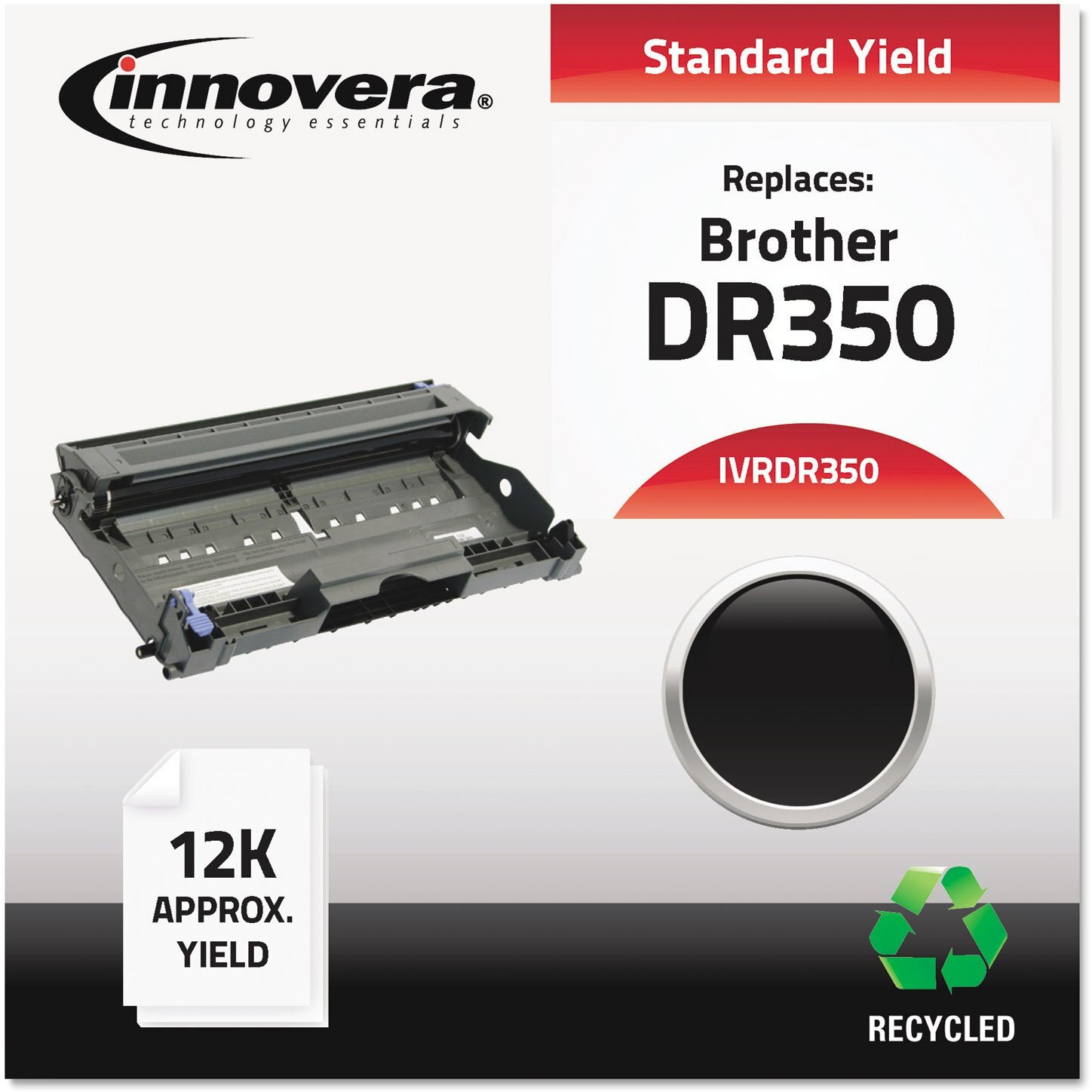 PCI Brand Brother DR350PC New Compatible Replacement For Brother DR350 Photoreceptor Drum Unit 12000 Page Yield