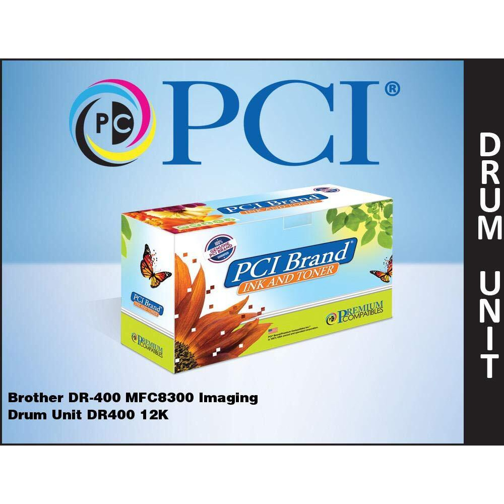 PCI Brand Brother DR400PC New Compatible Replacement For Brother DR400 Photoreceptor Drum Unit 20000 Page Yield