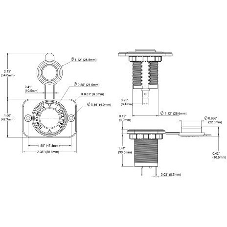 12V DC DASH SOCKET