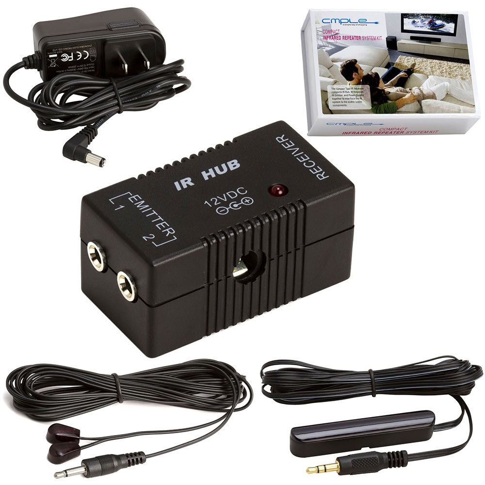Compact Premium IR Infrared Repeater Kit System IR Emitters Extender