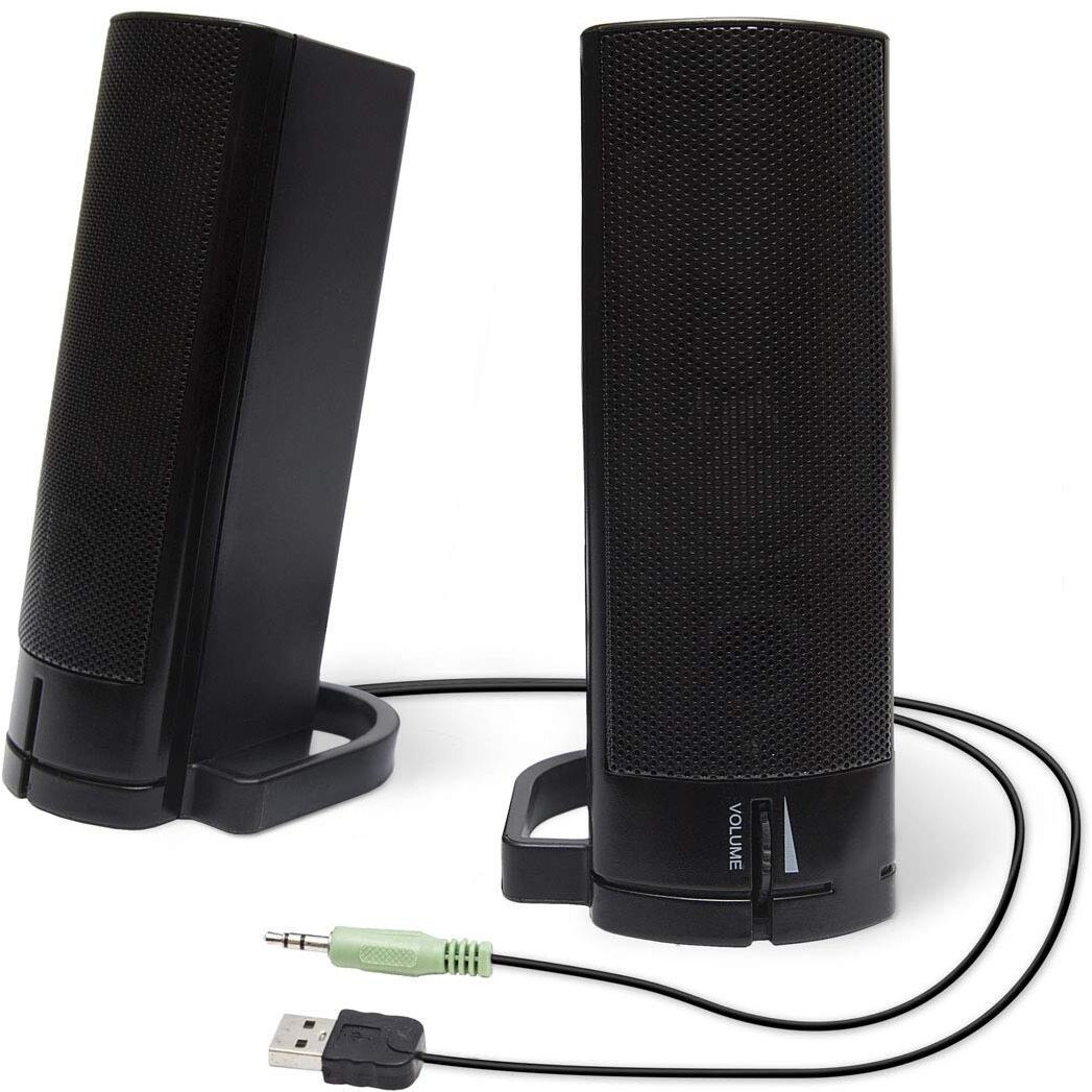 USB Stereo Speaker with Magnetic Design, Black Color, RoHS