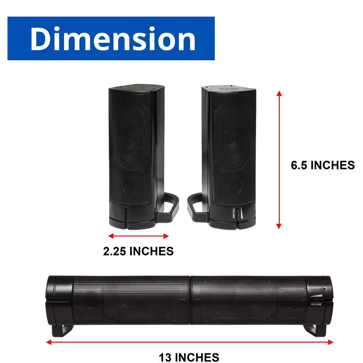 USB Stereo Speaker with Magnetic Design, Black Color, RoHS
