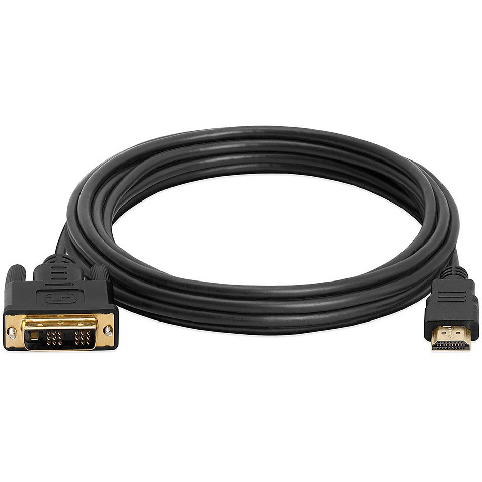 CMPLE - HDMI to DVI Adapter Cable Bi Directional High Speed Monitor Cable for PC Laptop HDTV Projector - 15 feet