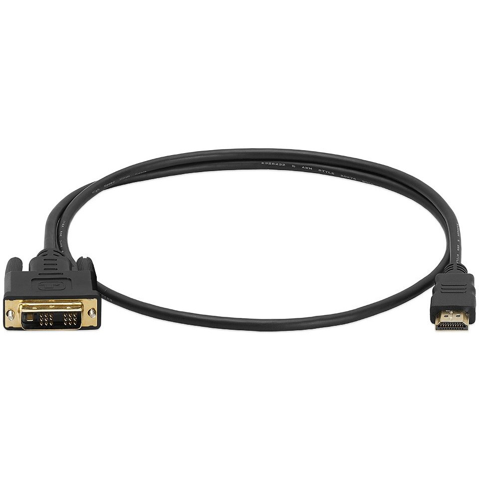 CMPLE - HDMI to DVI Adapter Cable Bi Directional High Speed Monitor Cable for PC Laptop HDTV Projector - 3 feet