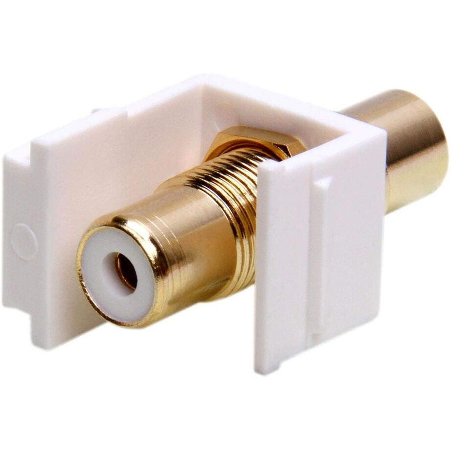 Keystone Jack - Modular RCA White with White Center