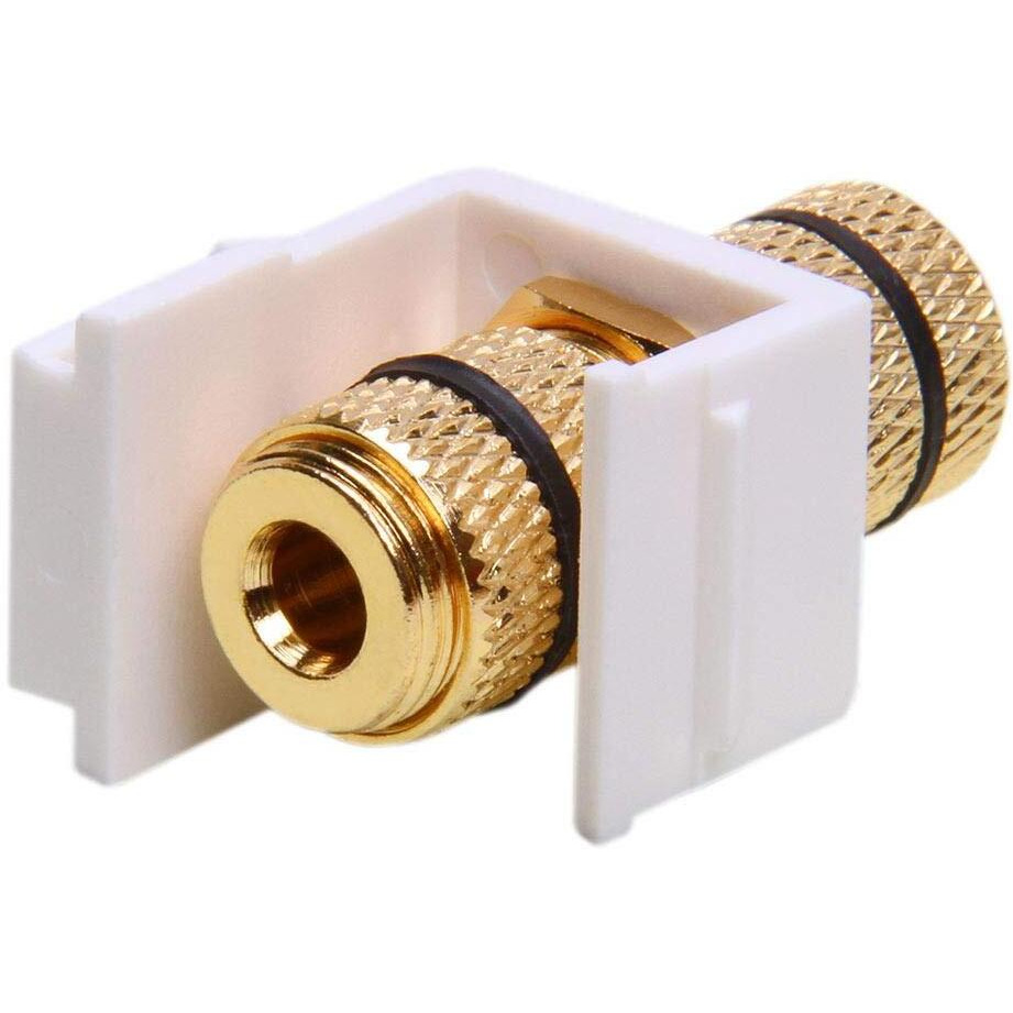 Keystone Jack - Banana Jack White with Black Ring