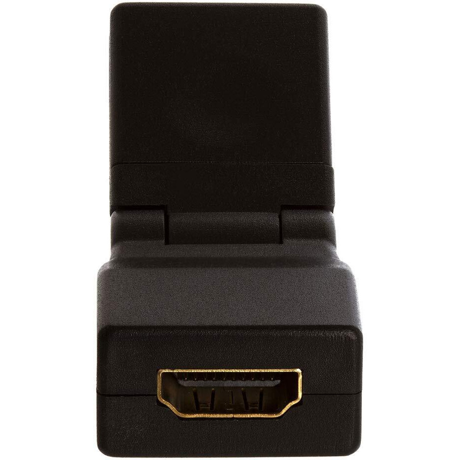 Cmple - HDMI Female to HDMI Female Extender HDMI Port Saver Swivel Adapter, 4K 3D Female to Female HDMI Swiveling Extension (90 Degree Up & Down) for TV, Monitors, Projector, PS4, Firestick, Laptop