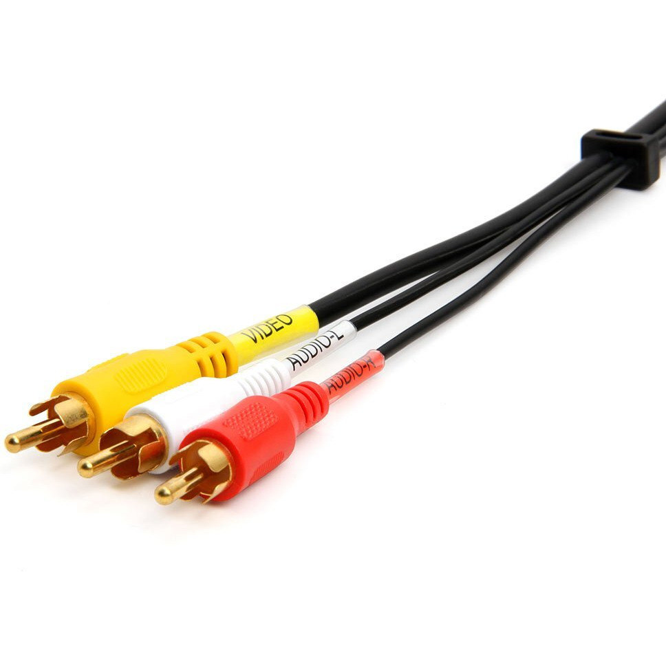 Cmple - 3-Male RCA to 3-Male RCA Composite Video Audio A/V AV Cable Gold Plated - 50 Feet