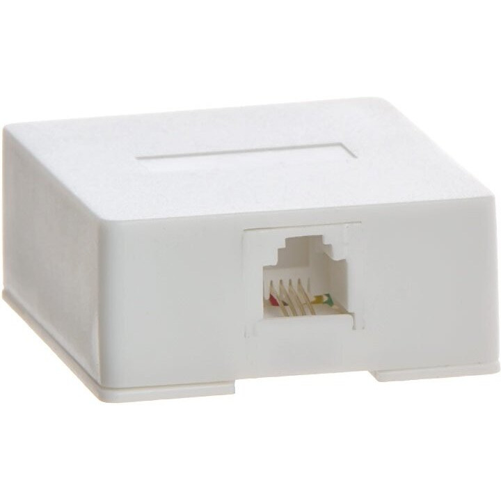 Phone Surface Mount 6P4C - 1port - WHITE