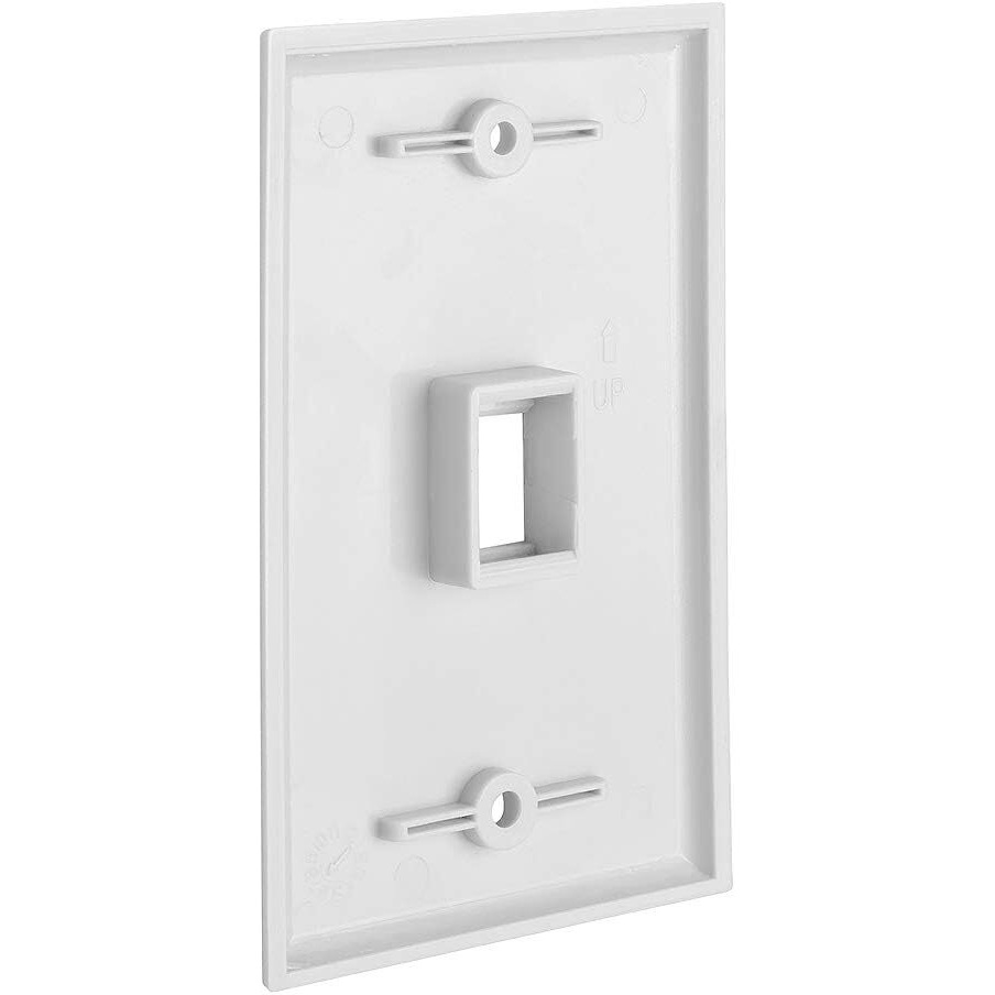 Keystone Jack Wall Plate With One Hole Standard Keystone - White