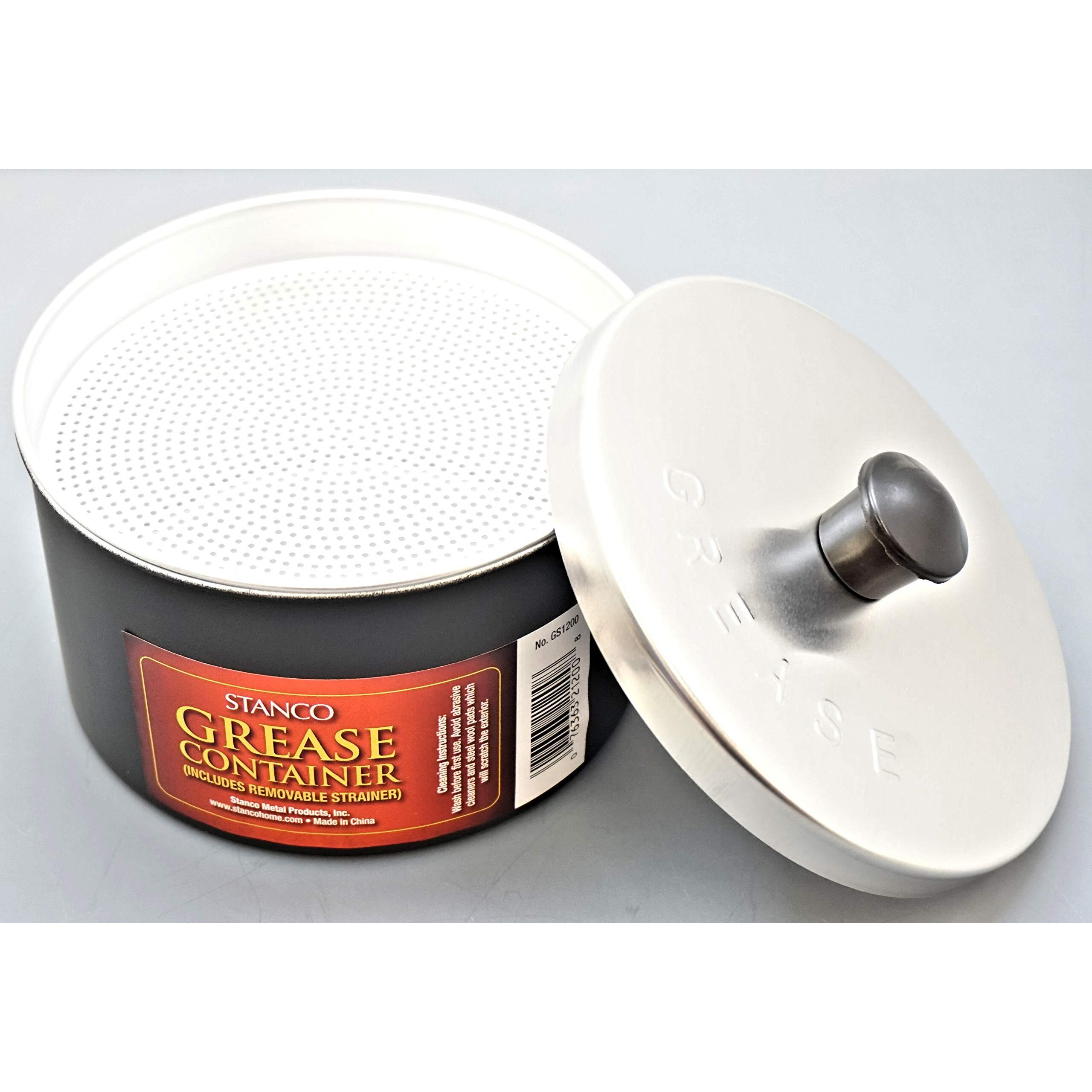 Grease Strainer Cup & Lid, Aluminum, 40-oz.
