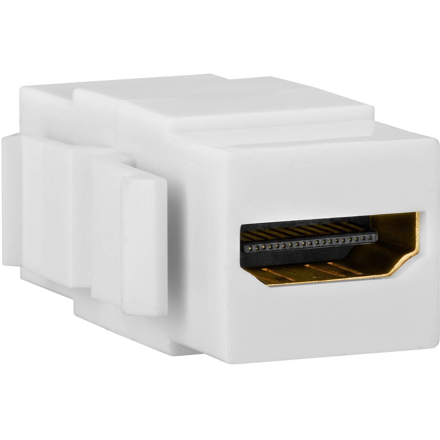 Keystone Jack - HDMI Female to Female Coupler - White