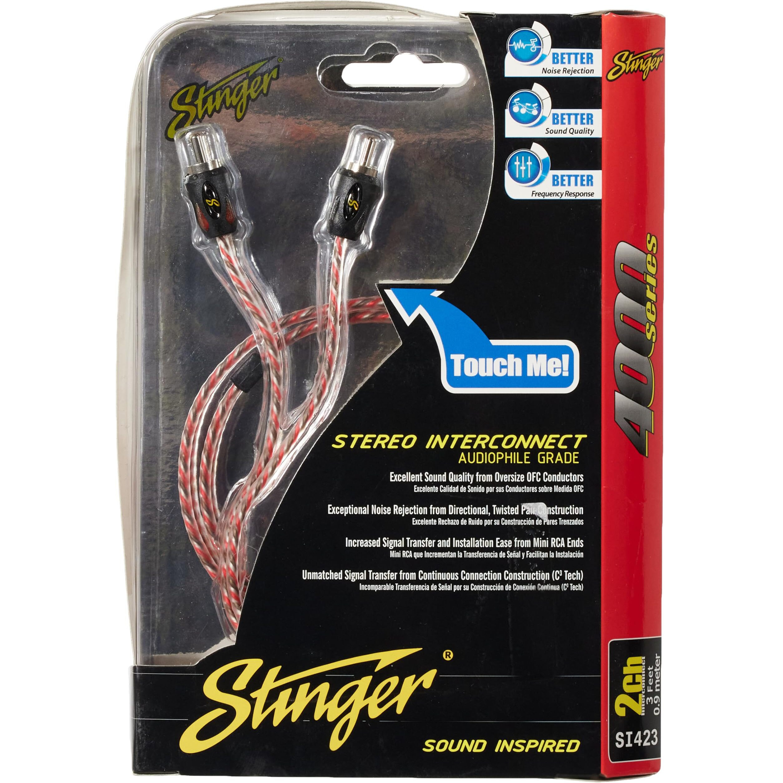 STINGER 3FT 4000 2CH RCA's DIRECTIONAL TWISTED