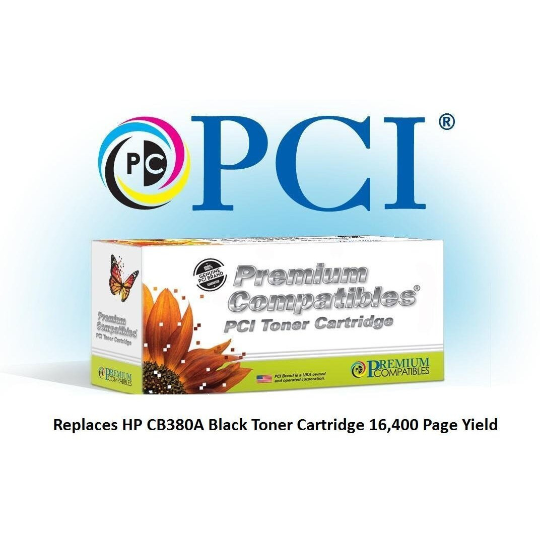 PCI Brand ECO-Friendly Reman HP 823A CB380A Black Toner Cartridge 16500 Page Yield for HP Color LaserJet CP6015, CP6015DE, CP6015DN, CP6015N, CP6015X