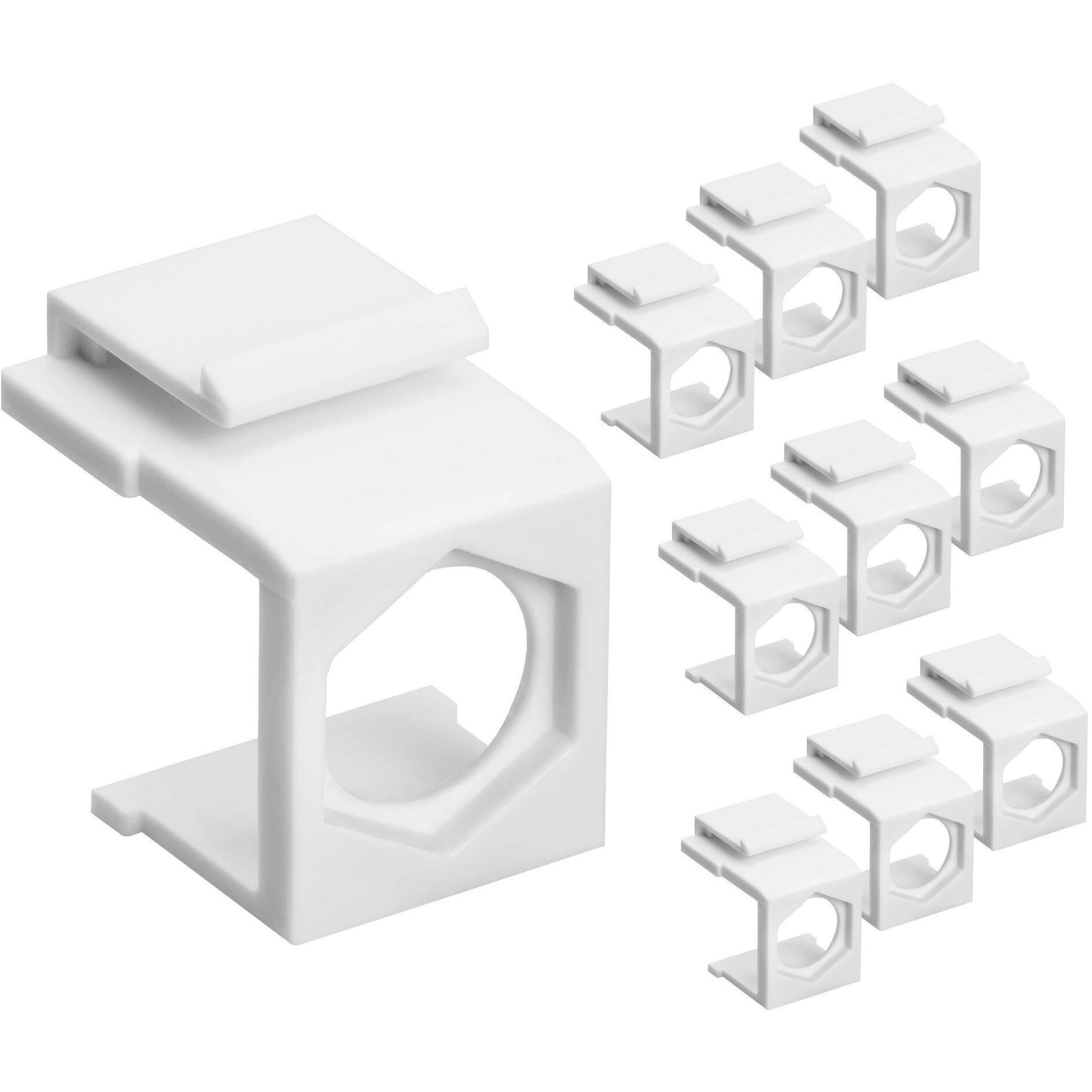 Blank Insert For F Type Connector - 10pcs Pack White