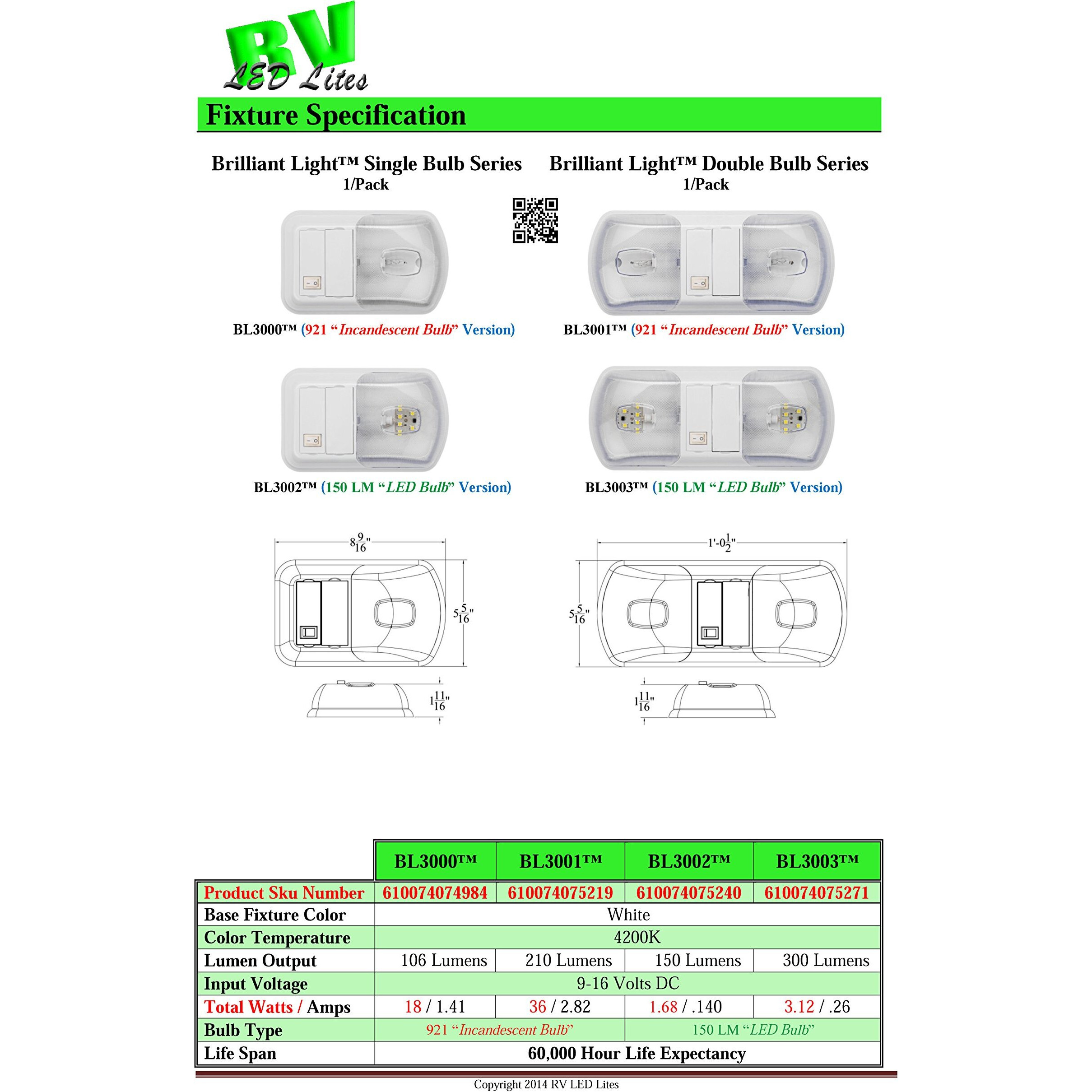 INTERIOR DUAL DOME LIGHT