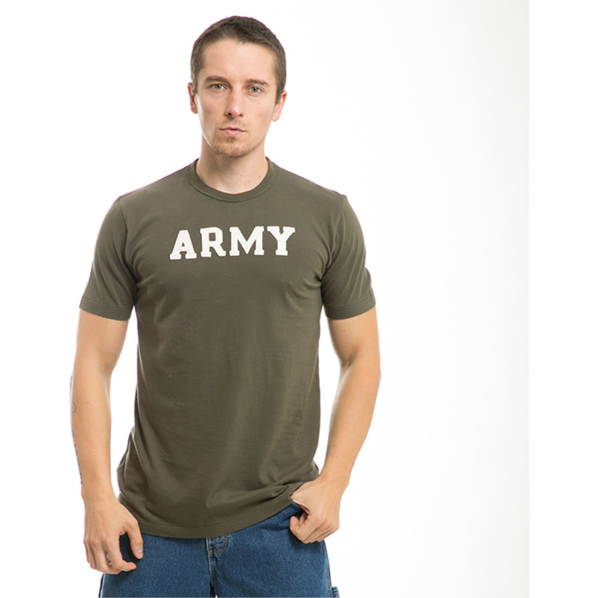 Oceanside, Applique T's, Army, Olive, XL