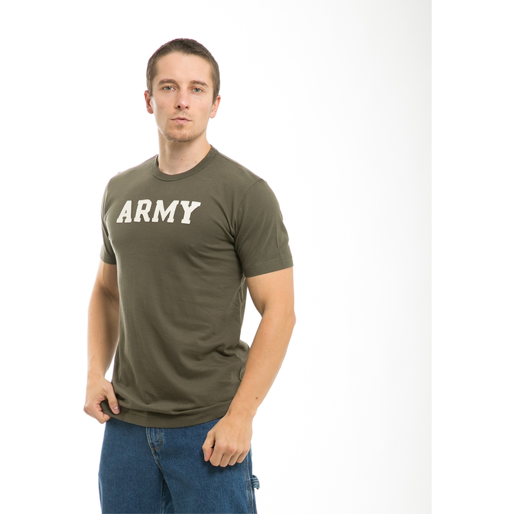 Oceanside, Applique T's, Army, Olive, XL