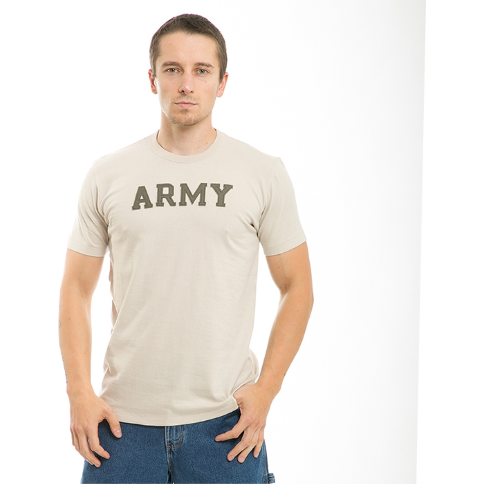 Oceanside, Applique T's, Army, Sand, L