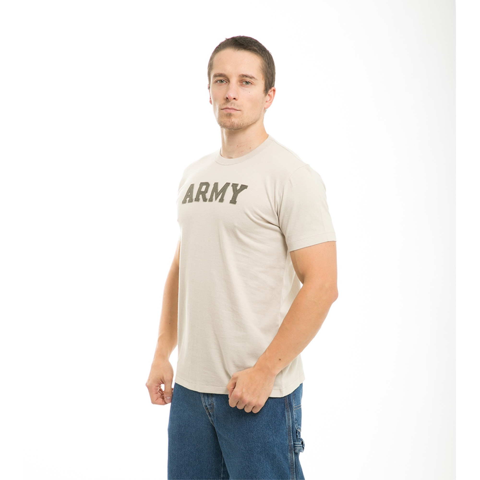Oceanside, Applique T's, Army, Sand, L
