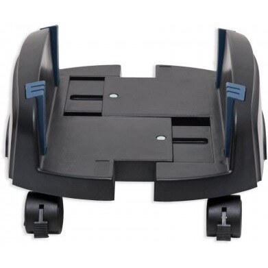 CPU Stand with Castors for ATX Case, Plastic, Black Color, Adjustable Width from 15.5cm to 25.5 cm