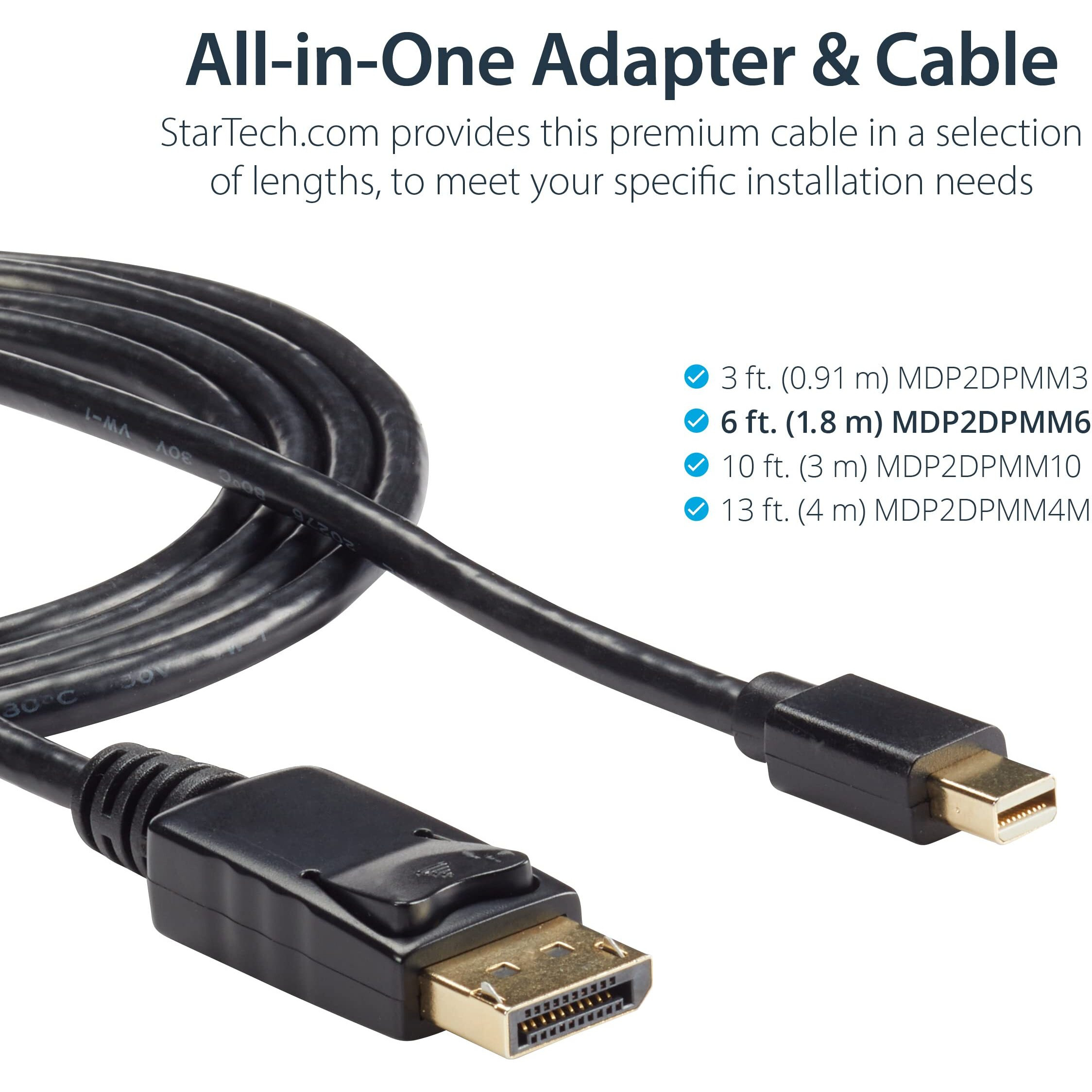 4m Mini DP to DP Adapter Cable