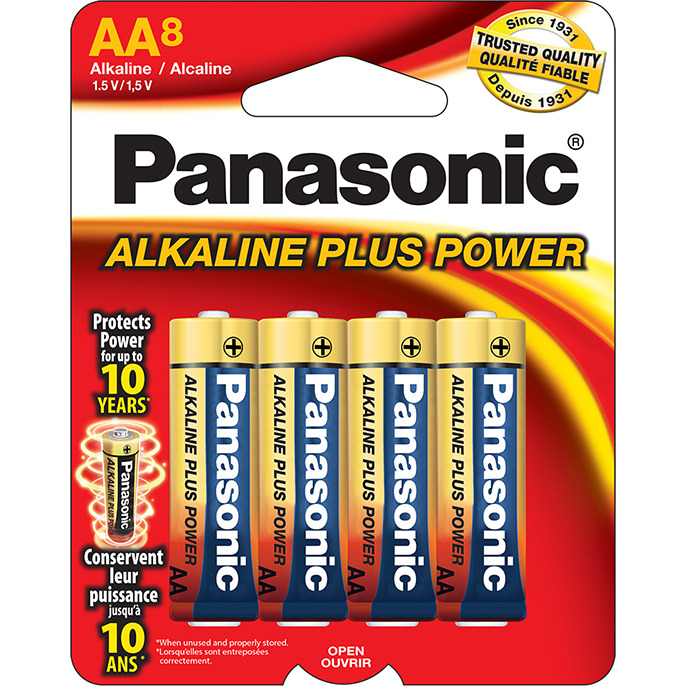 Panasonic Alkaline Size &quotAA" Plus Power (8-Pack)