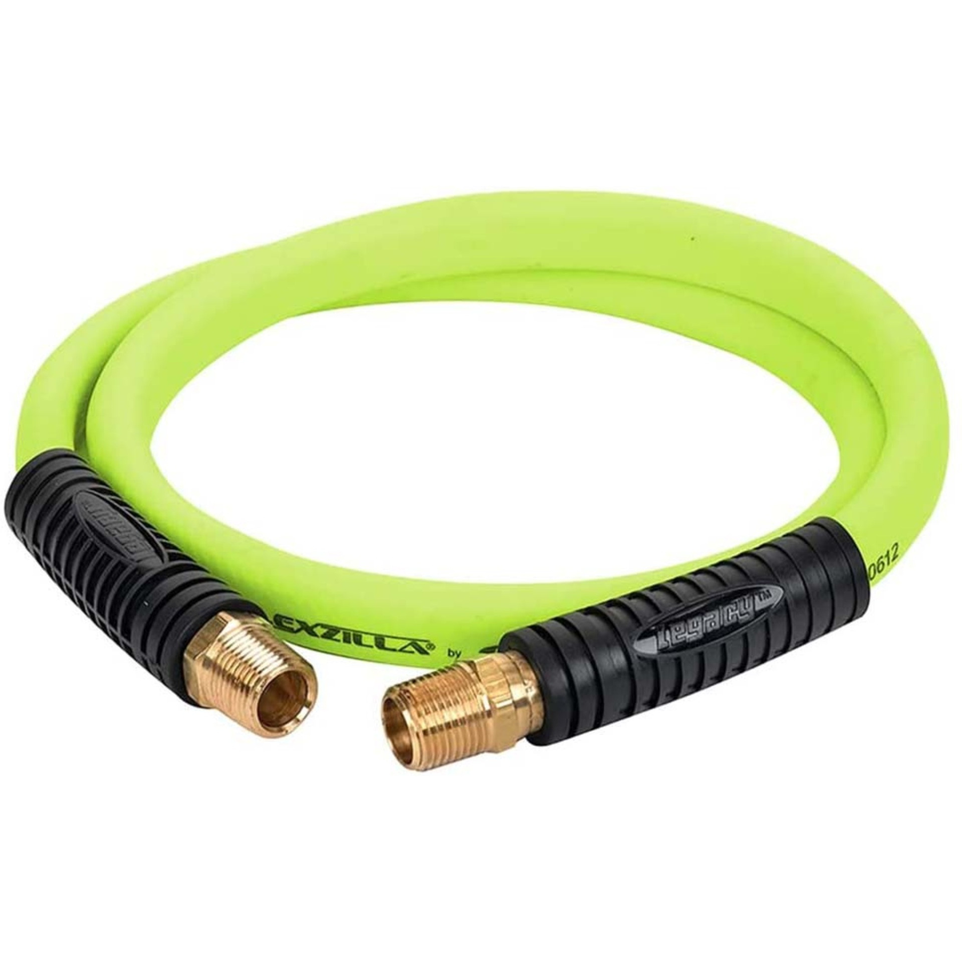 Flexzilla Whip Hose with Swivel 1/2" x 4' (1/2" MNPT Swivel x 1/2" MNPT Fittings) ZillaGreen
