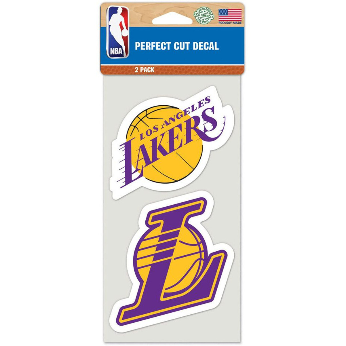 Los Angeles Lakers Decal 4x4 Perfect Cut Set of 2