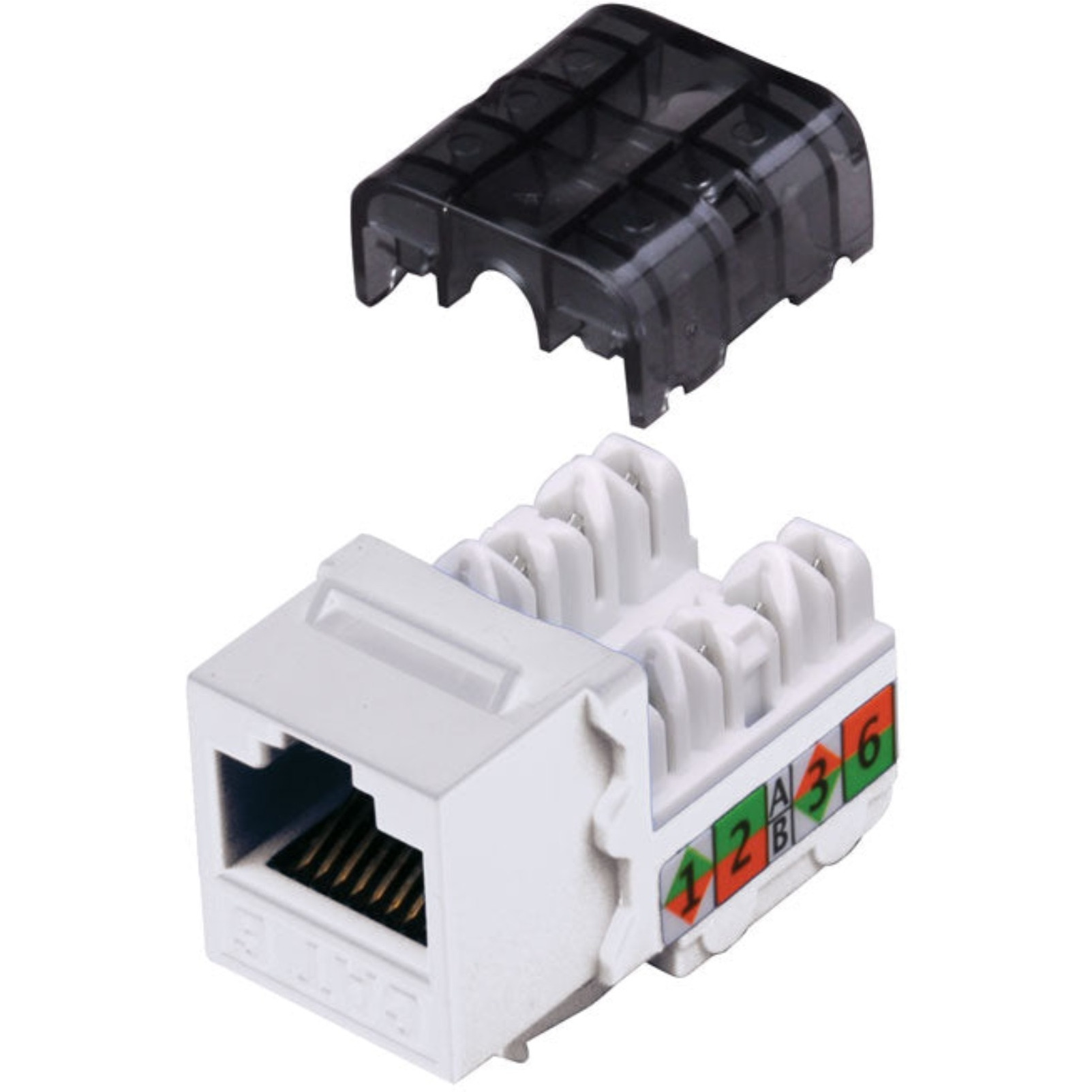CAT6 90 Degree Keystone 8 Conductor White