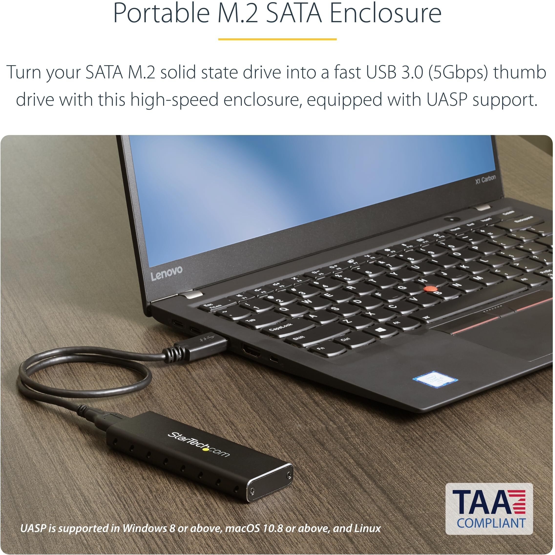 USB 3.0 to M.2 SSD Enclosure
