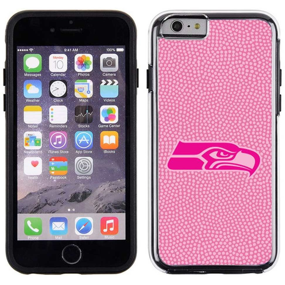 Seattle Seahawks Phone Case Pink Football Pebble Grain Feel iPhone 6 CO