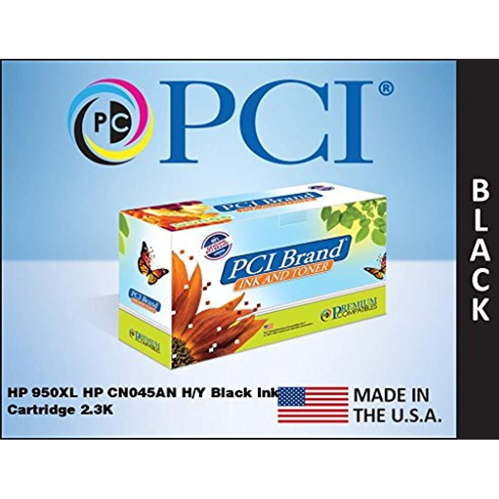 PCI Brand ECO-Friendly Reman HP 950XL CN045AN XL Black Ink Cartridge 2300 Page Yield for HP OfficeJet Pro 251, 251DW, 276, 276DW, 8100, 8600, 8630