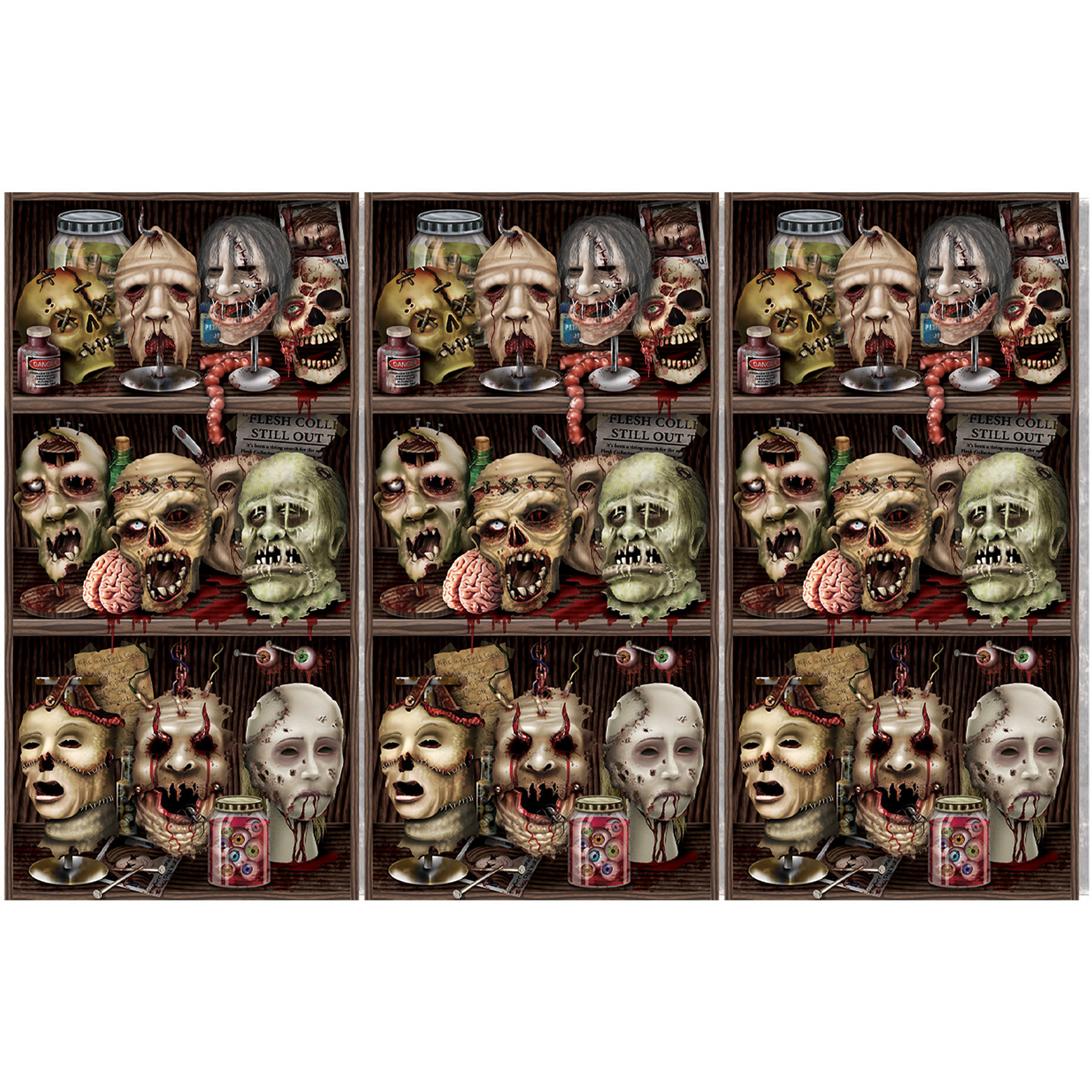 Scary Heads Backdrop