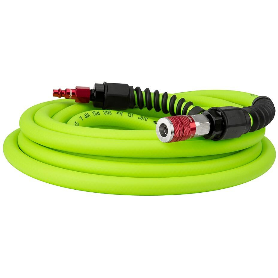 Flexzilla Pro Air Hose 3/8in x 25ft w/ ColorConnex Coupler  Plug Type D Red