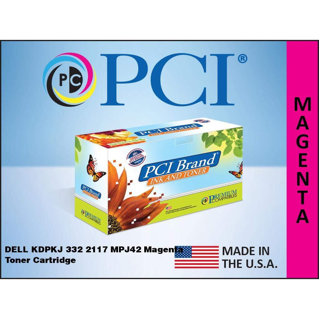 PCI Brand Dell MPJ42-PCI New Compatible Replacement For Dell 332-2117 Magenta Toner Cartridge 12000 Page Yield