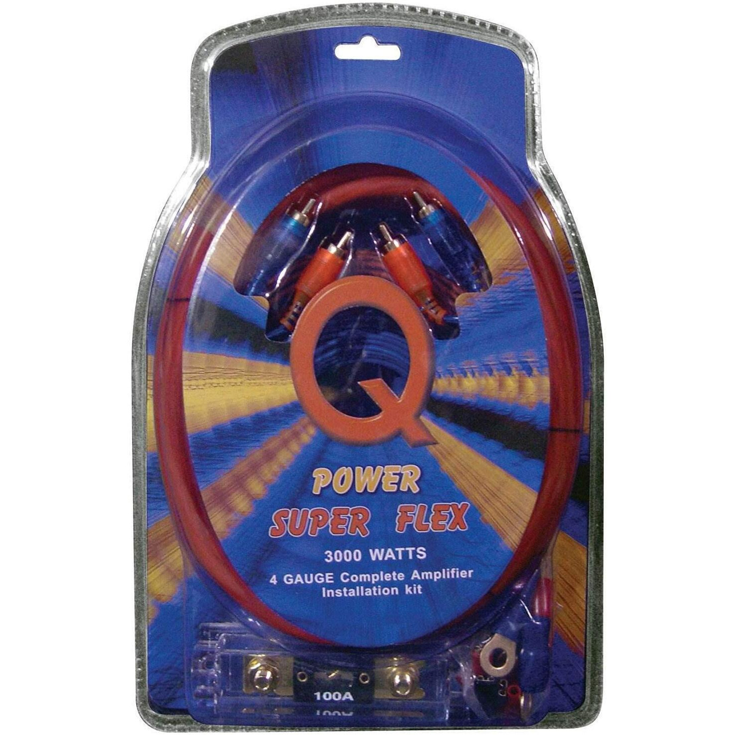 Qpower 4 Gauge Amp Kit Super Flex