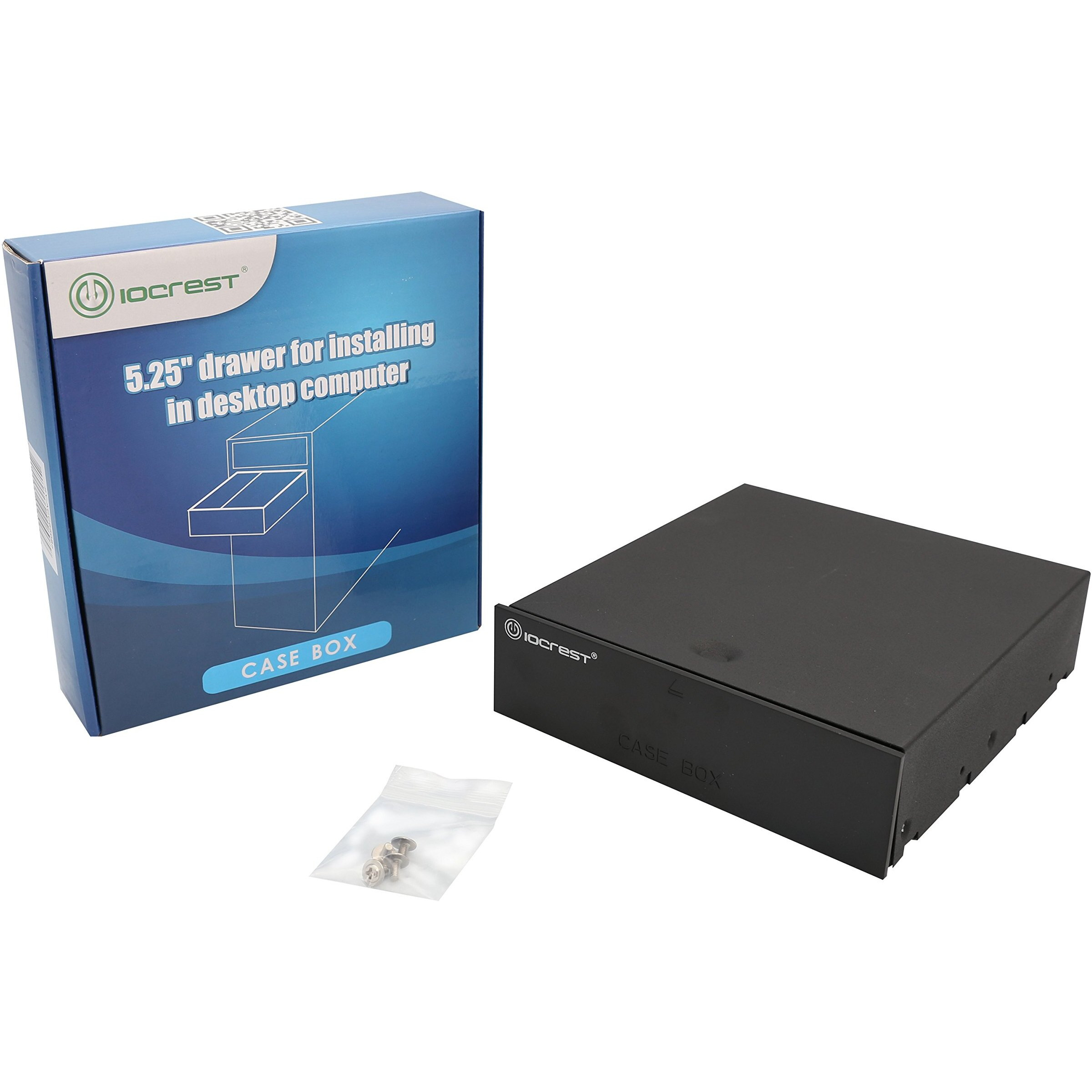 Blank Drawer Rack (5.25") for Storing Computer Accessories / CD Media / Driver / Cables etc. Great Room for Storage, Black Color