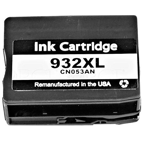 PCI Brand ECO-Friendly Reman HP 932XL CN053AN XL Black Ink Cartridge 1000 Pg Yield for HP OfficeJet 6060, 6100, 6600, 6700, 7610, 7612, CN053 printers