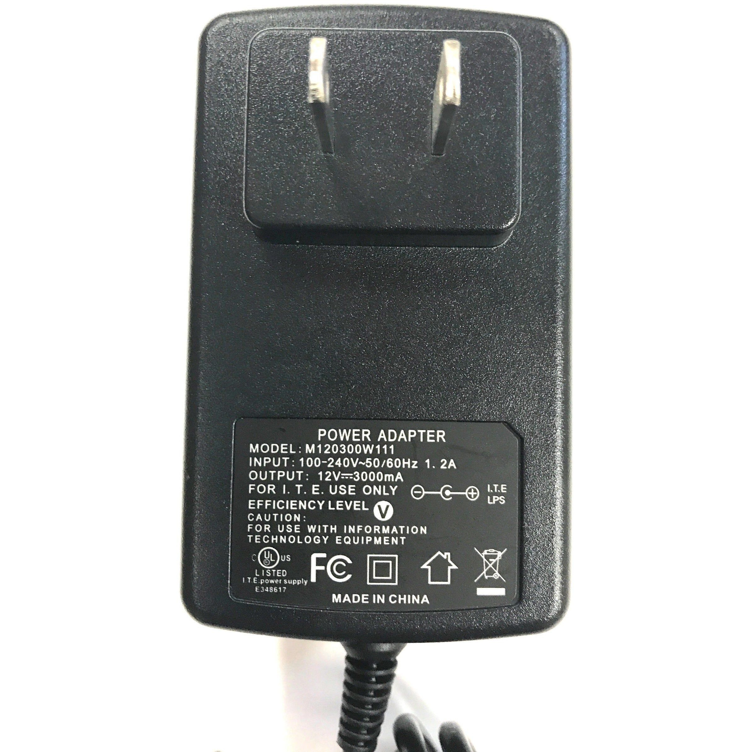 Naxa AC Adapter Power Supply Charger for LED LCD TVs and TV-DVD Televisions up to 15"
