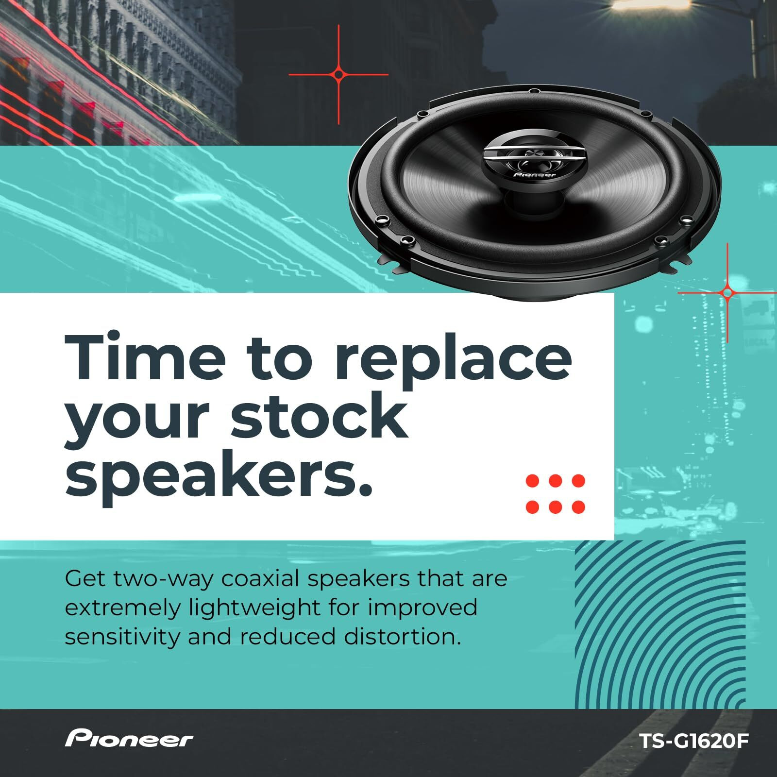 Pioneer 6.5" 2 Way Full Range Speakers 300 Watts - Pair